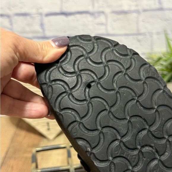 Birkenstock Birkis US L 7 M 5 Black Pebbled Camden Close Toe Clog Mule buckle - Picture 10 of 14